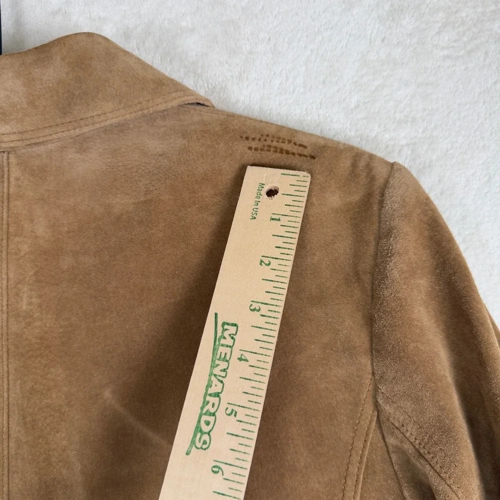 BERNARDO Collection Men's Suede Leather‎ Jacket Tan Button Front Size L Timeless